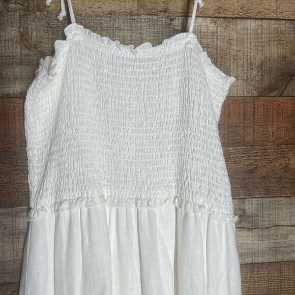 GB girls white smocked tiered‎ sundress spaghetti straps, size XL new with tags - Picture 8 of 12